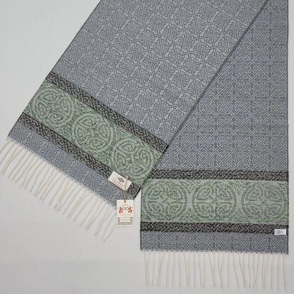 Celtic Border Scarf | Alpine Slate