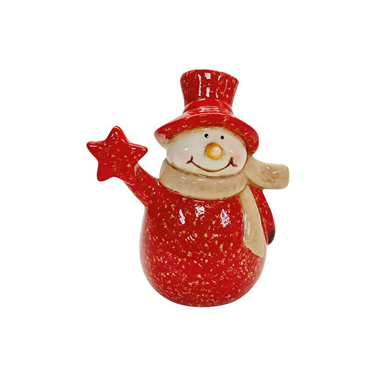 Christmas Ceramic Decoration | Snowman & Star