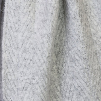 Charlotte Herringbone Scarf | Grey Marl