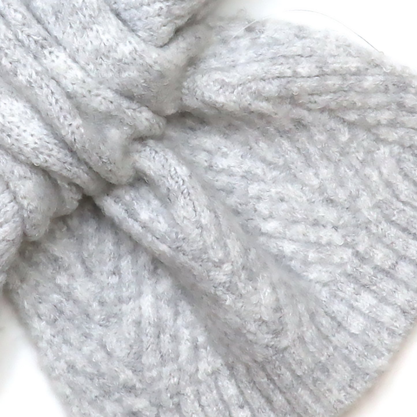 Charlotte Herringbone Pull-Through Scarf | Grey Marl