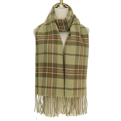 Checked Scarf | Green & Orange
