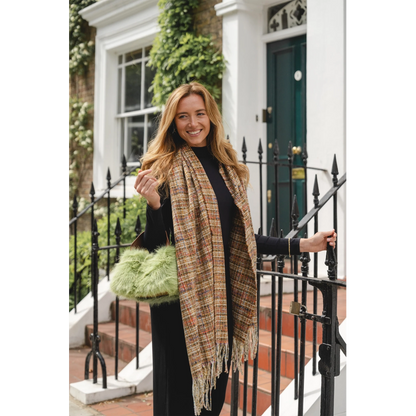 Checked Scarf | Toffee