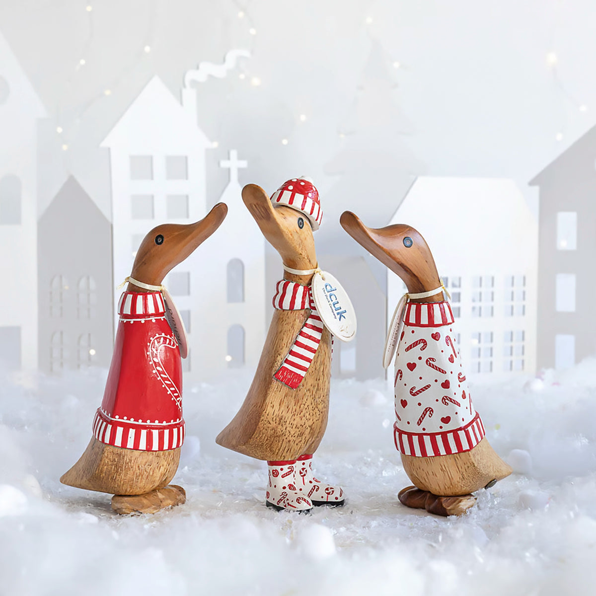 Christmas Duckling | Candy Cane Hat & Scarf