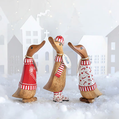 Christmas Duckling | Candy Cane Hat & Scarf