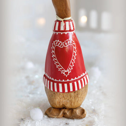 Christmas Duckling | Candy Cane Red Heart Jumper