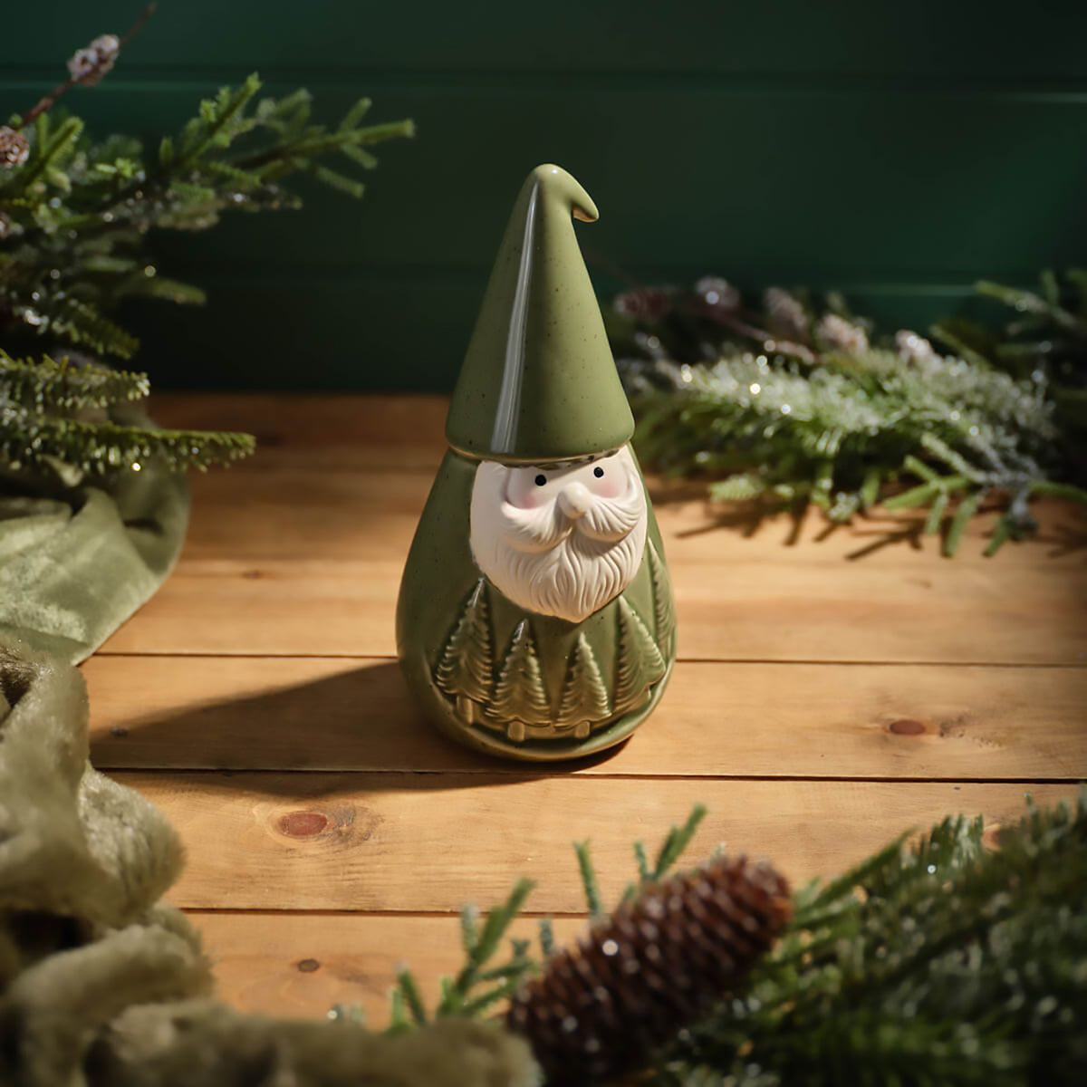 Christmas Ceramic Decoration | Evergreen Santa Large