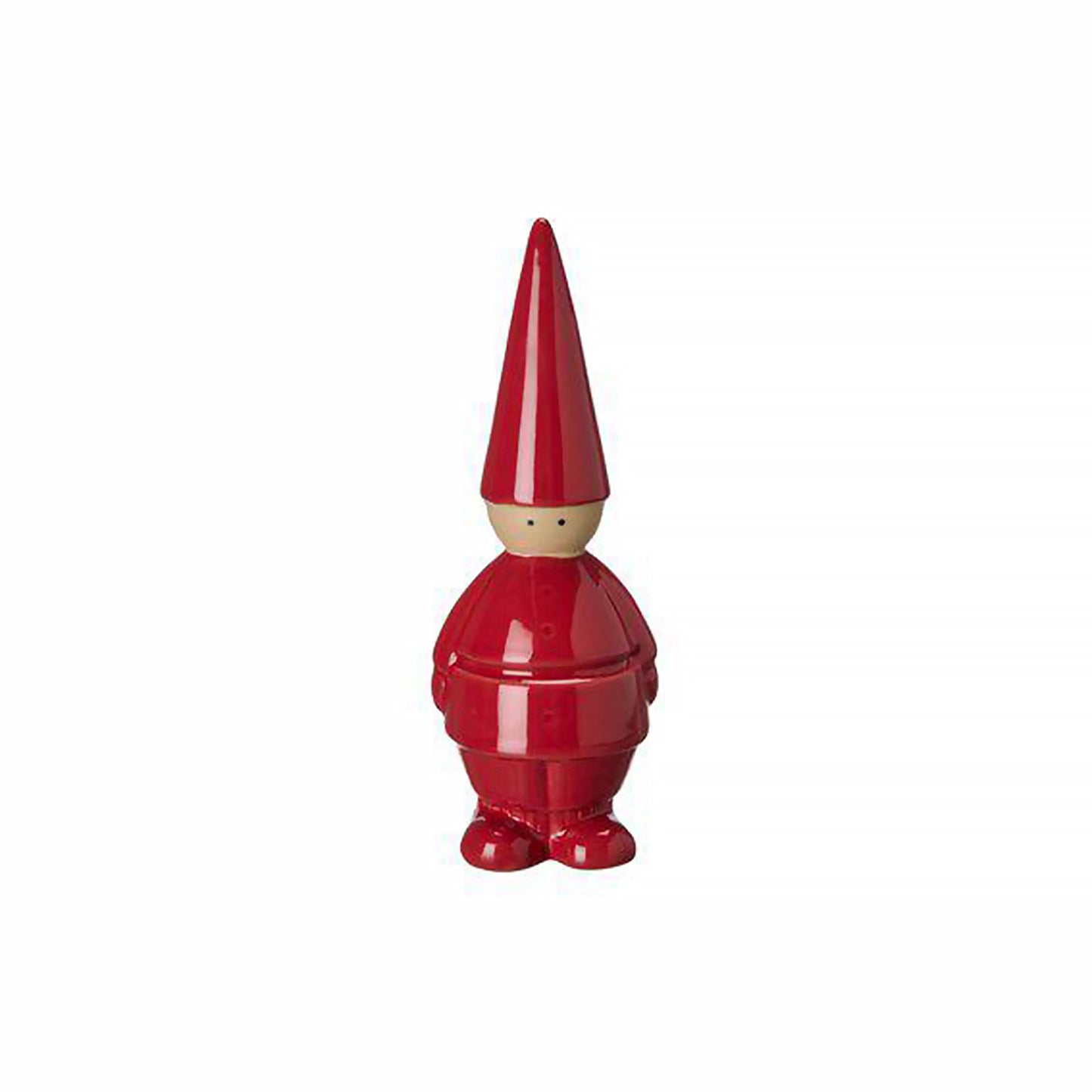 Glossy red elf gnome ornament man