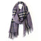 A classic check patterned scarf in grey and subtle purple