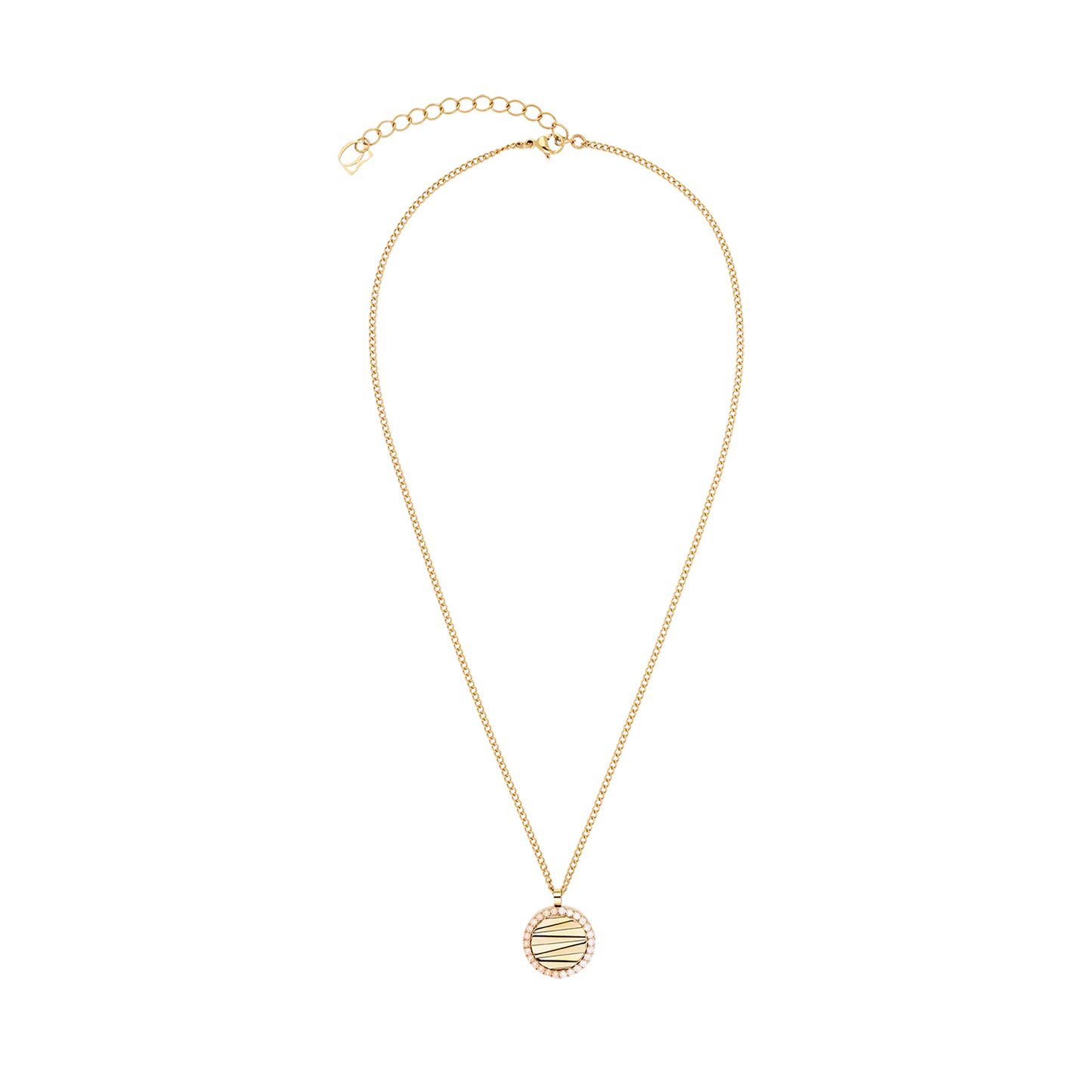 Round Waves Amulet Mini Beige Gold | Pendant