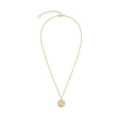 Round Waves Amulet Mini Beige Gold | Pendant