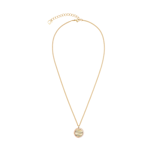 Round Waves Amulet Mini Beige Gold | Pendant