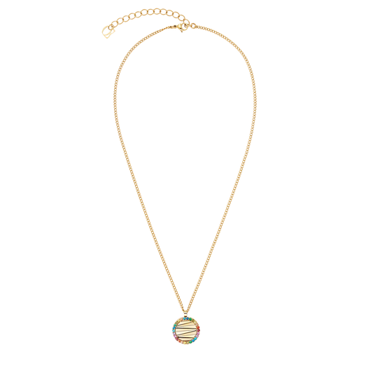 Round Waves Amulet Mini Rainbow Gold | Pendant