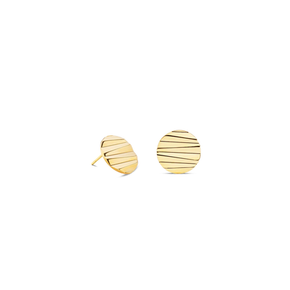 Round Wave Gold | Studs
