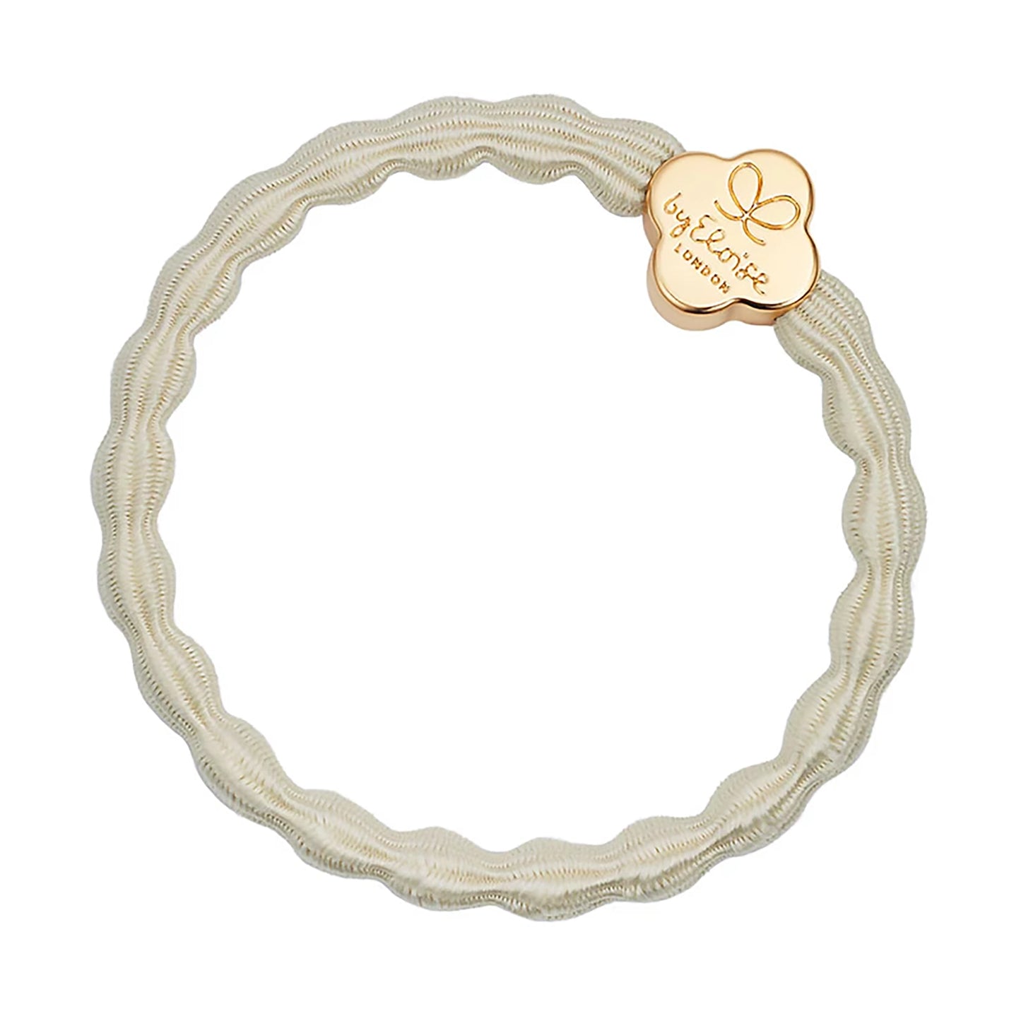 Gold Quatrefoil Bubble Hair Band | Cloudy White