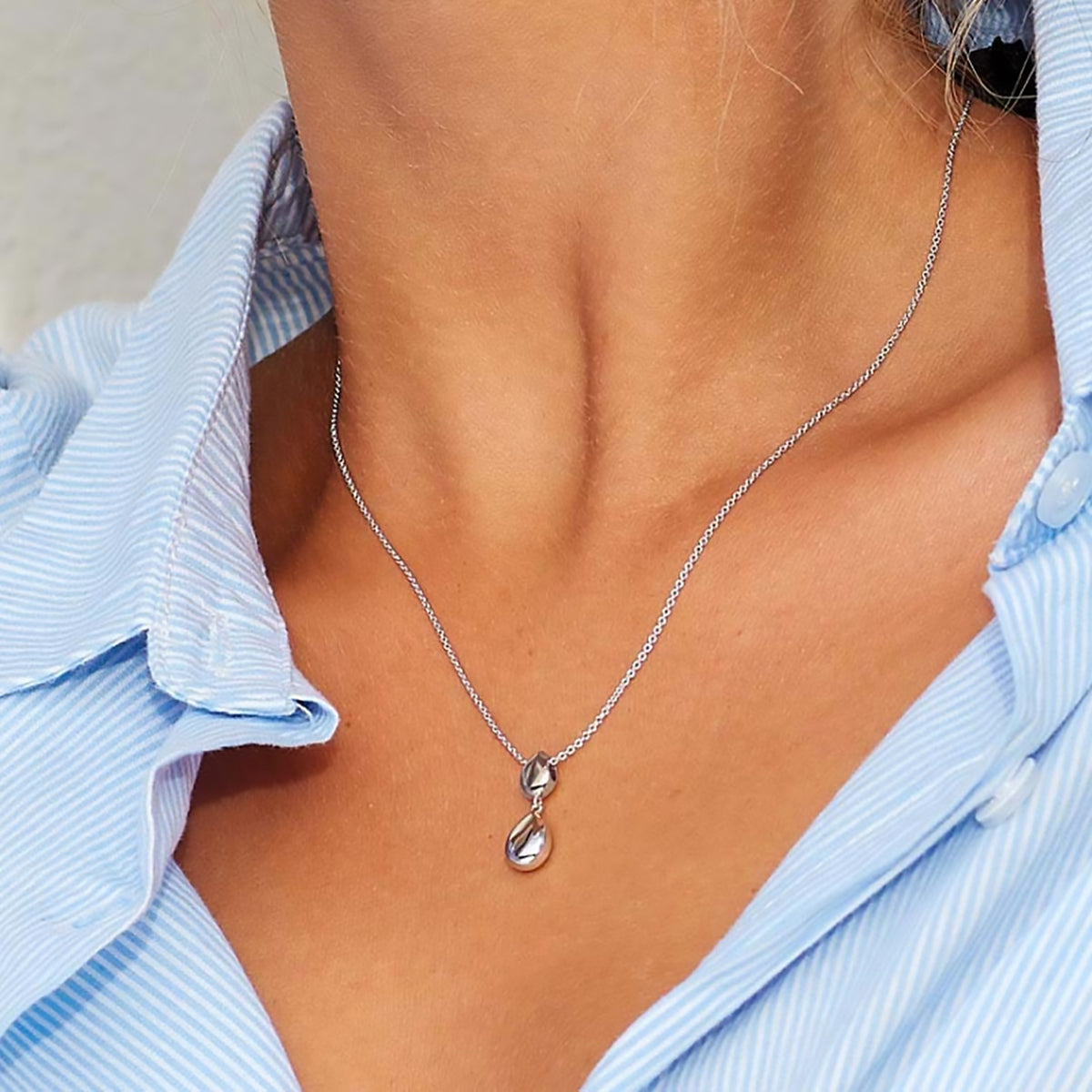 Coast Pebble Double Drop | Pendant
