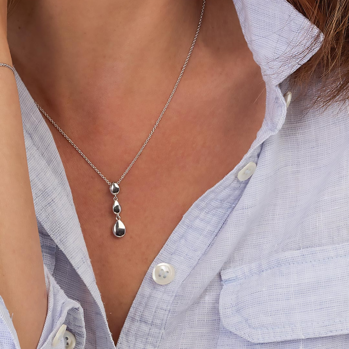 Coast Pebble Triple Drop | Pendant