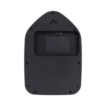Back battery compartment of black wall clock 