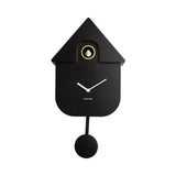 A black modern cuckoo clock