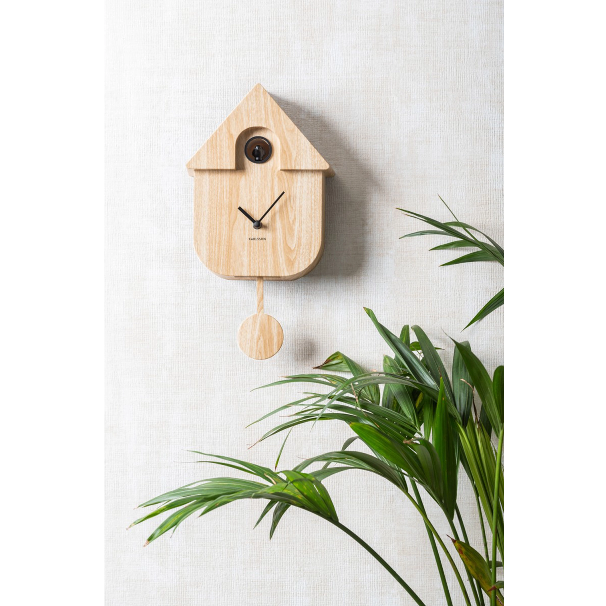 A light wood effect cuckoo wall clock lifestyle