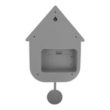 Back battery compartment of a modern light grey cuckoo clock