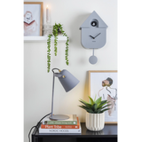 A modern light grey cuckoo clock lifestyle