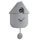 A modern light grey cuckoo clock