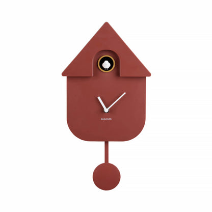 A red ochre modern cuckoo clock