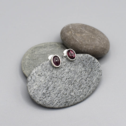 Garnet Stud Earrings