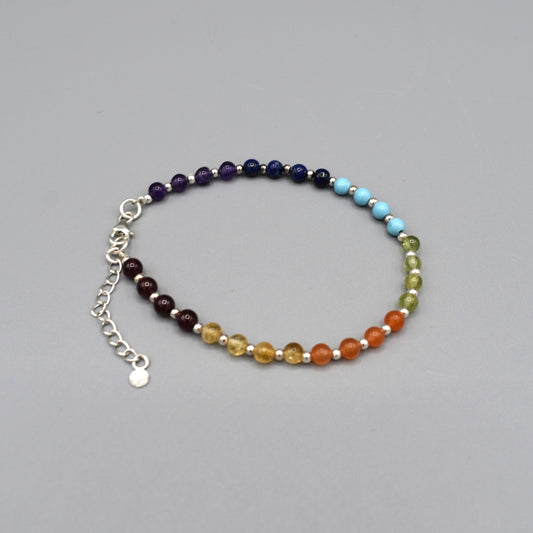 Multicolour Gemstone Beaded Bracelet