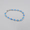 Silver Oval Blue Opalique Bracelet