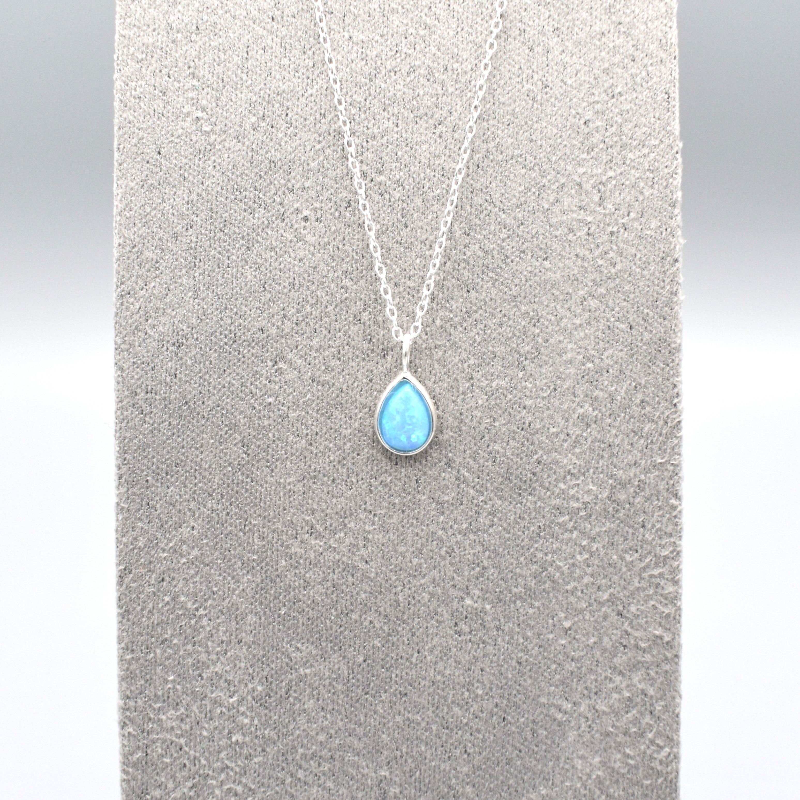 Teardrop Blue Opal PEND