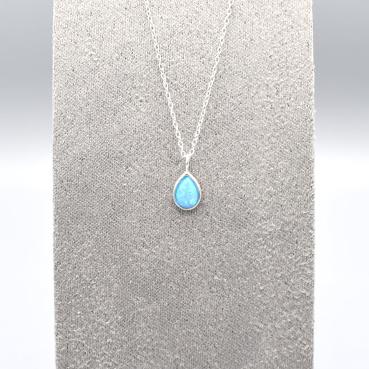 Teardrop Blue Opal PEND