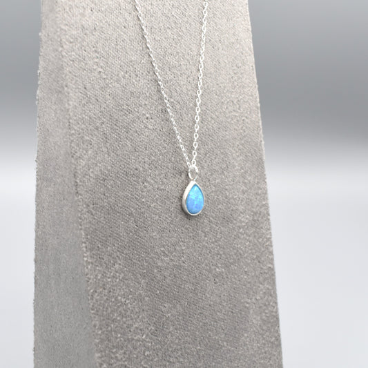 Teardrop Blue Opal PEND