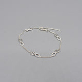 In-Line Infinity Silver Bracelet