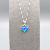 Heart Blue Opal PEND