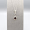 Silver & Garnet Dart Shaped Pendant