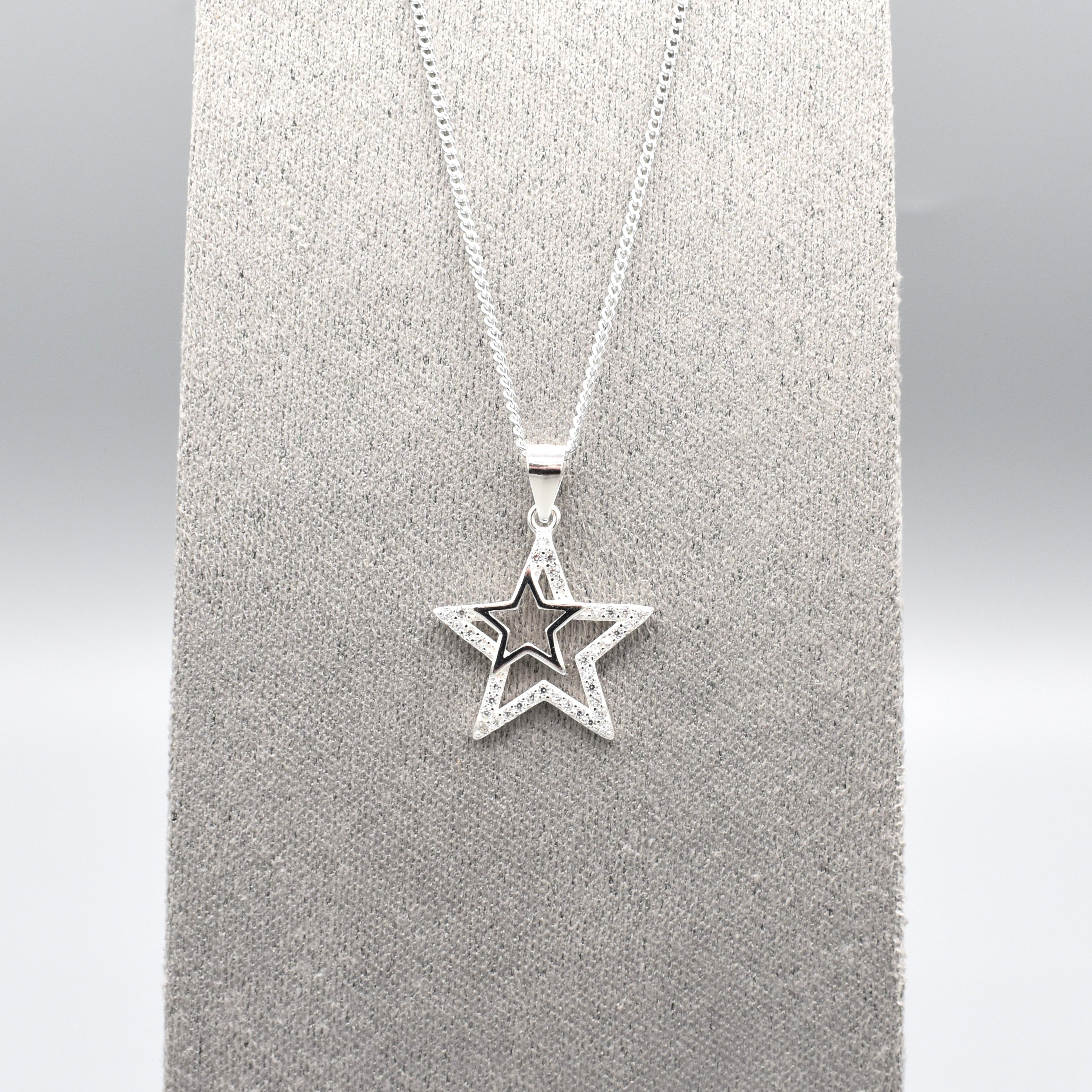 Double Stars with CZ Pendant