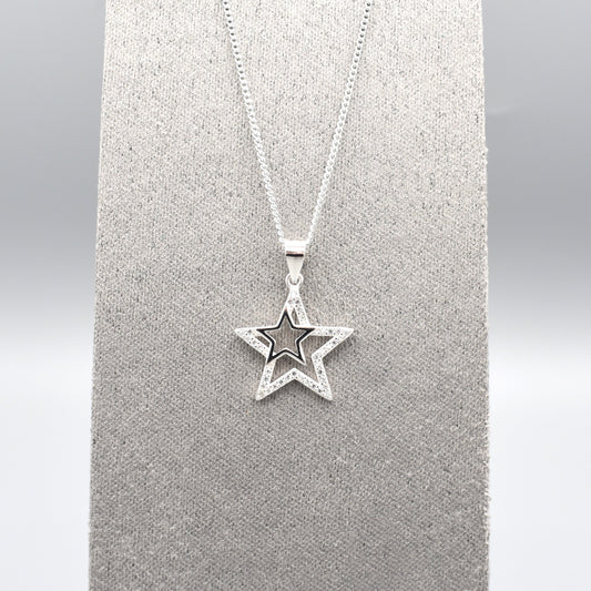 Double Stars with CZ Pendant