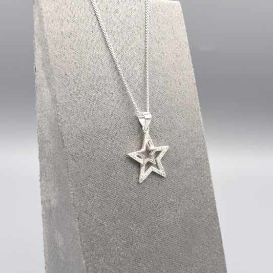 Double Stars with CZ Pendant