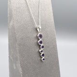 Staggered Round Amethysts Pendant