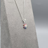 Flower Multicolour CZ Pendant