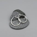 Silver Circle Hoop Earrings