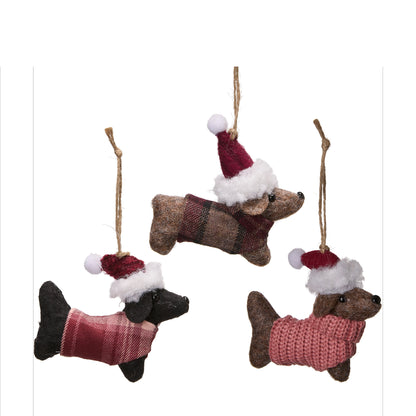 Christmas Tree Decorations | Dachshunds 3 Assorted