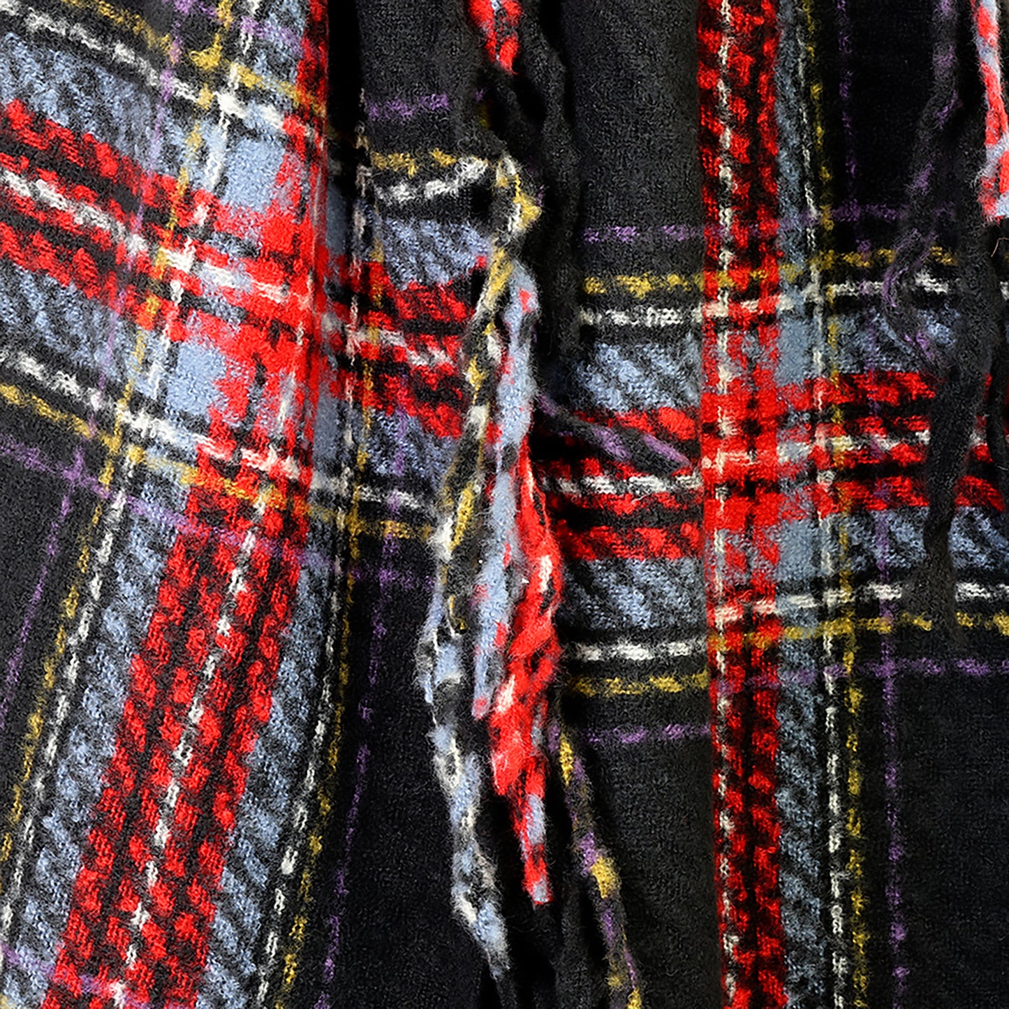 Darcie Check Scarf | Black