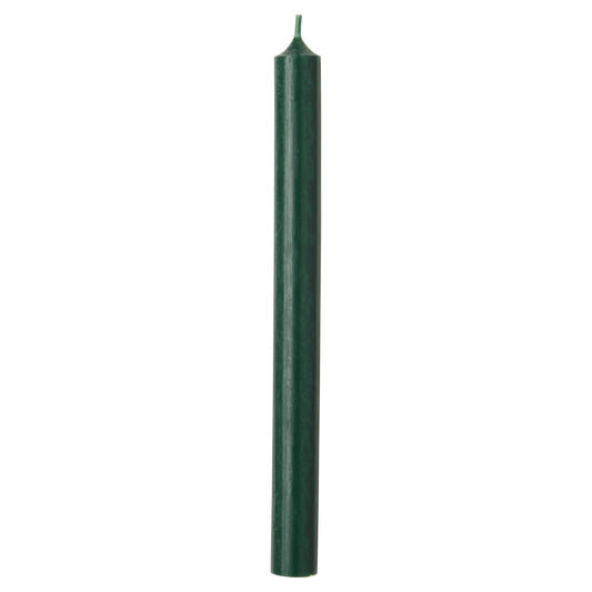 Dark green cylinder dinner candle