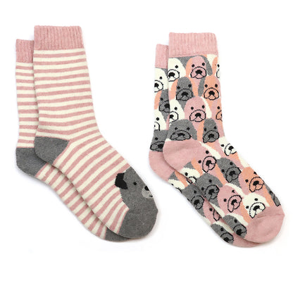Set of 2 Dog Socks | Pink