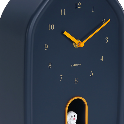 Doggy Barking Wall Clock | Dark Blue