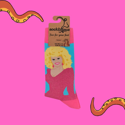Dolly Parton Hello Dolly Socks | Pink