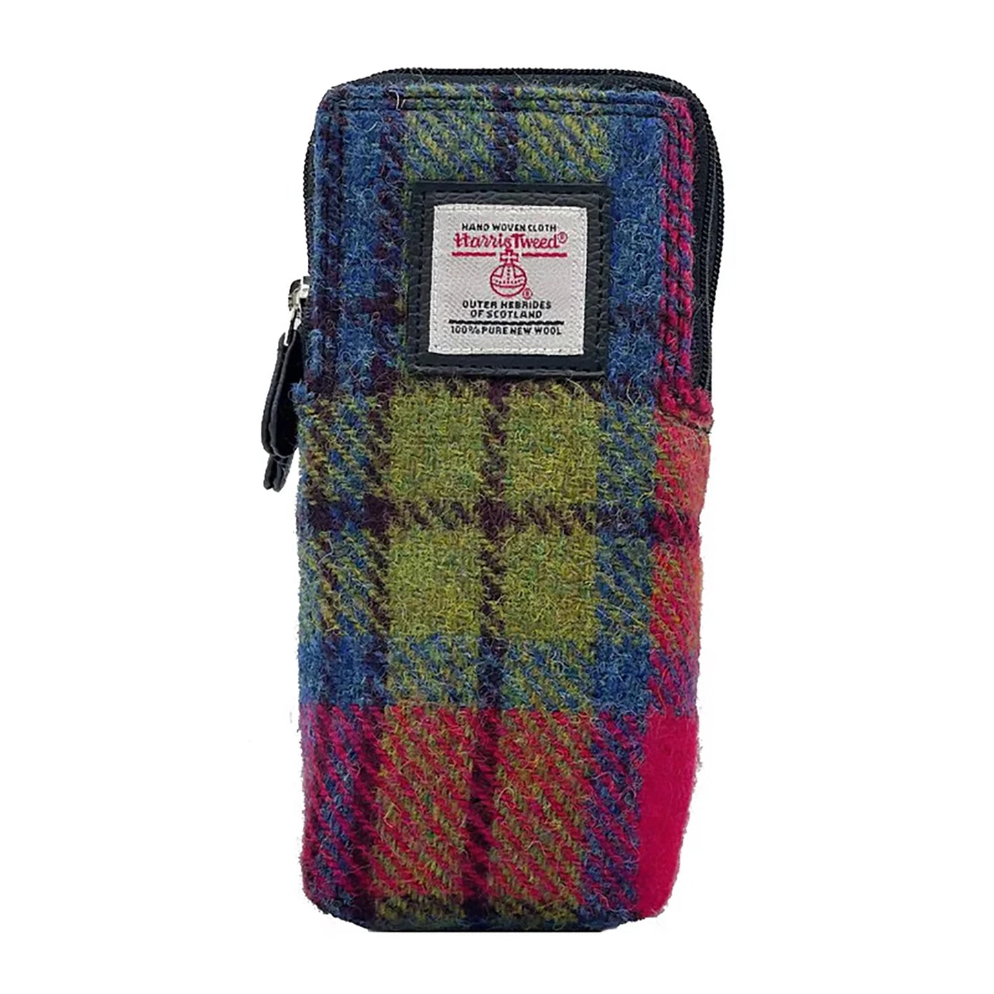 Harris Tweed Double Glasses Sleeve | Blue & Pink Check