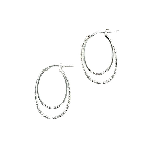Double Layer Oval Hoop | Earrings